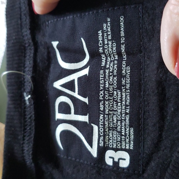 Torrid Tupac Black Pullover Fleece Sweatshirt - Picture 8 of 9